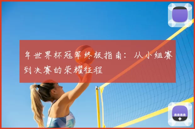 年世界杯冠军终极指南:从小组赛到决赛的荣耀征程