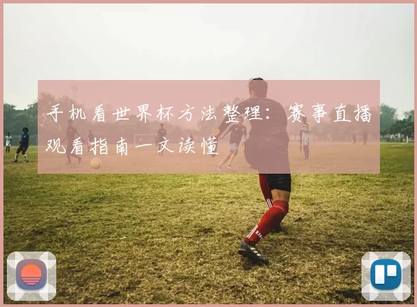 手机看世界杯方法整理:赛事直播观看指南一文读懂