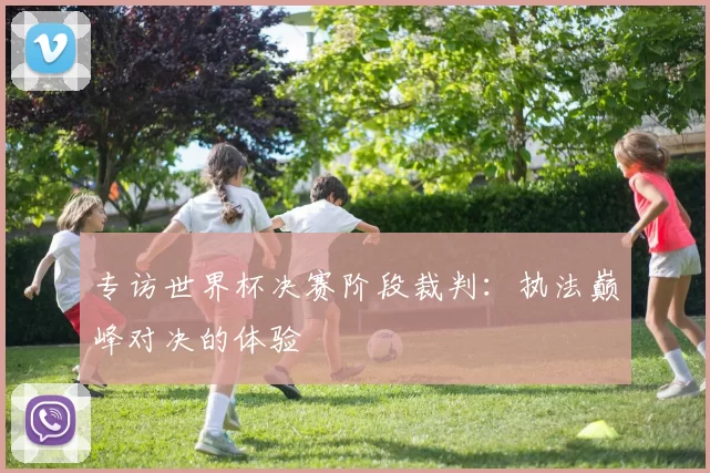 专访世界杯决赛阶段裁判:执法巅峰对决的体验